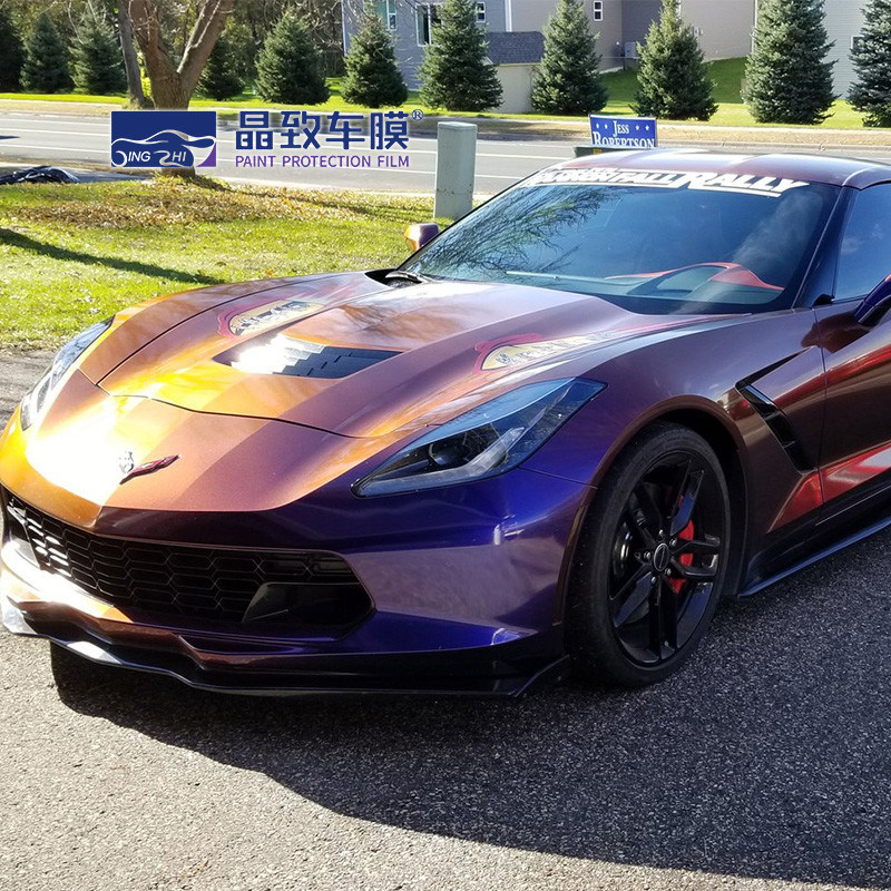 Καλύτερης ποιότητας 3 στρώσεων γυαλιστερό μπλε μεταλλικό βινύλιο αυτοκινήτου χωρίς φυσαλίδες για τύλιγμα αυτοκινήτου 1,52m*18m