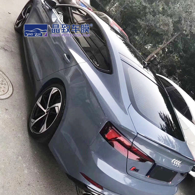 1,52x18M Auto έγχρωμη προστατευτική μεμβράνη γυαλιστερή πέτρα γκρι αυτοκόλλητη